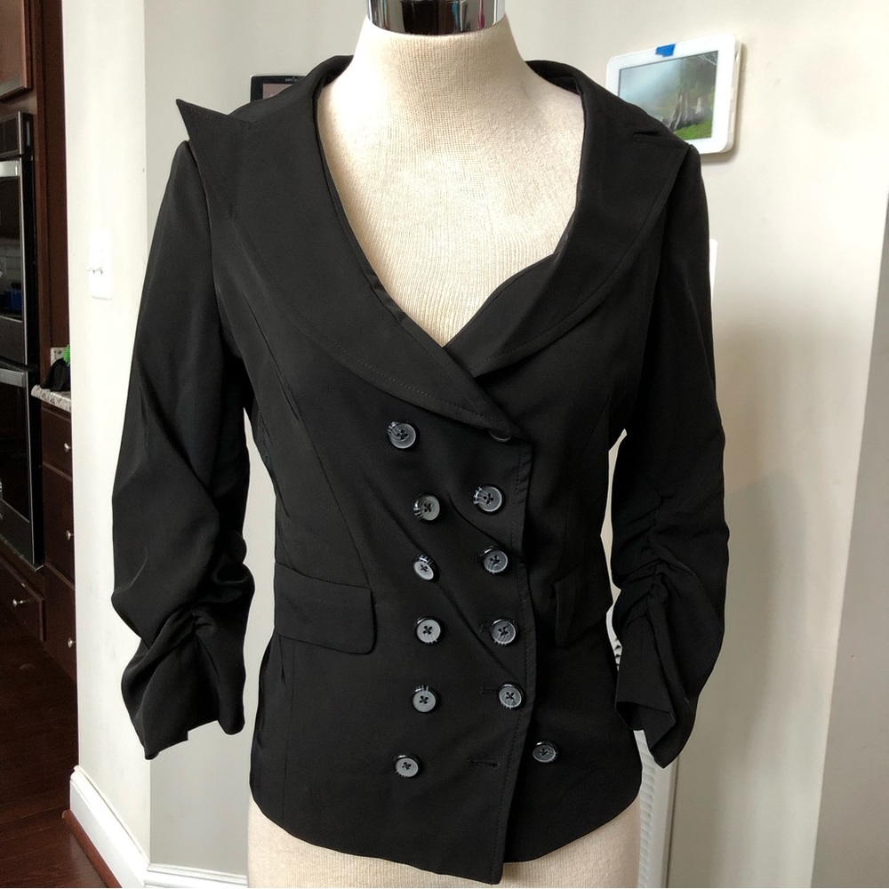 Laundry Double Breasted Soft Jacket With Ruched S… - image 2